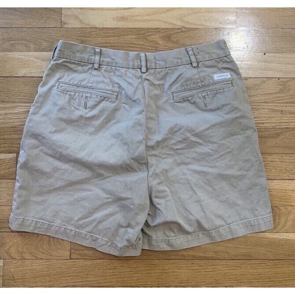CREMIEUX Men's Khaki Tan Cotton Flat Front Causal Premium Shorts size 34 - Picture 5 of 7